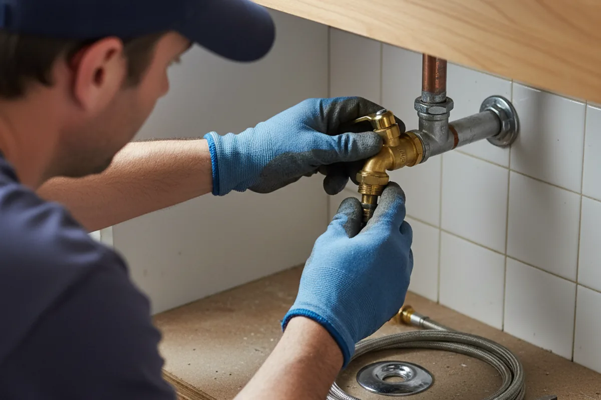 Shutoff valve and fitting work during Emergency Plumbing in Bryantown
